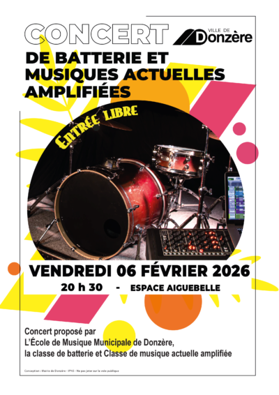 Concert de batterie et musiques actuelles amplifiées - École de musique
