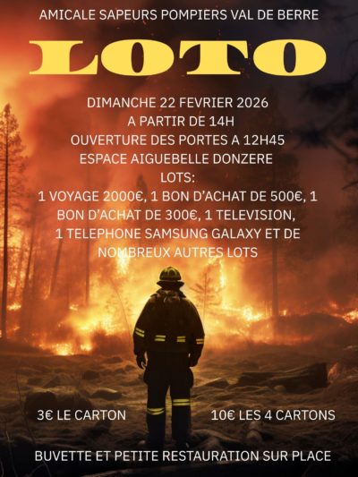 Loto des Sapeurs pompiers