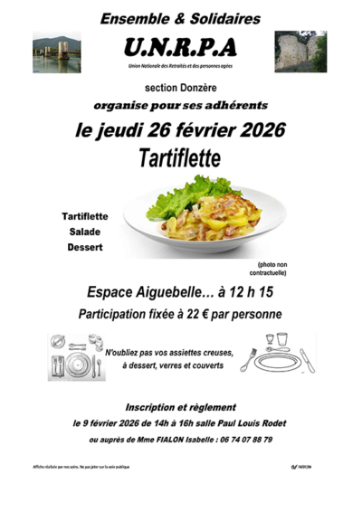 Repas Tartiflette