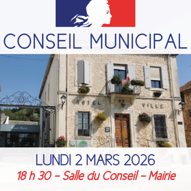 Conseil municipal : 2 mars 2026