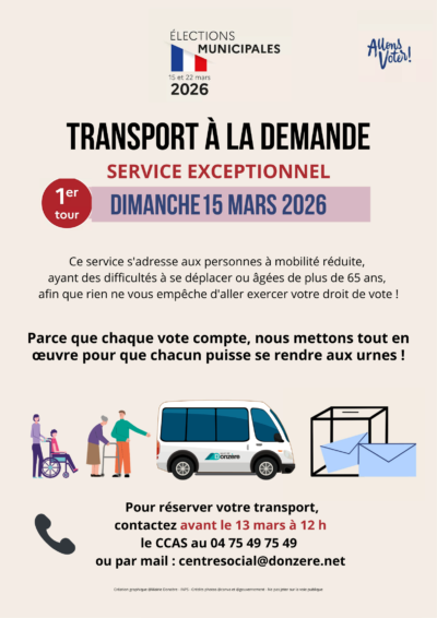 Elections municipales - TRANSPORT A LA DEMANDE – 15 mars 2026