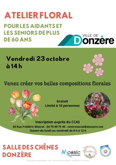 Atelier floral pour les aidants et les seniors de plus de 60 ans