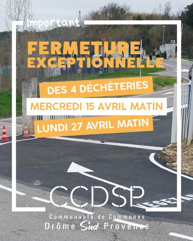 Fermeture déchetterie