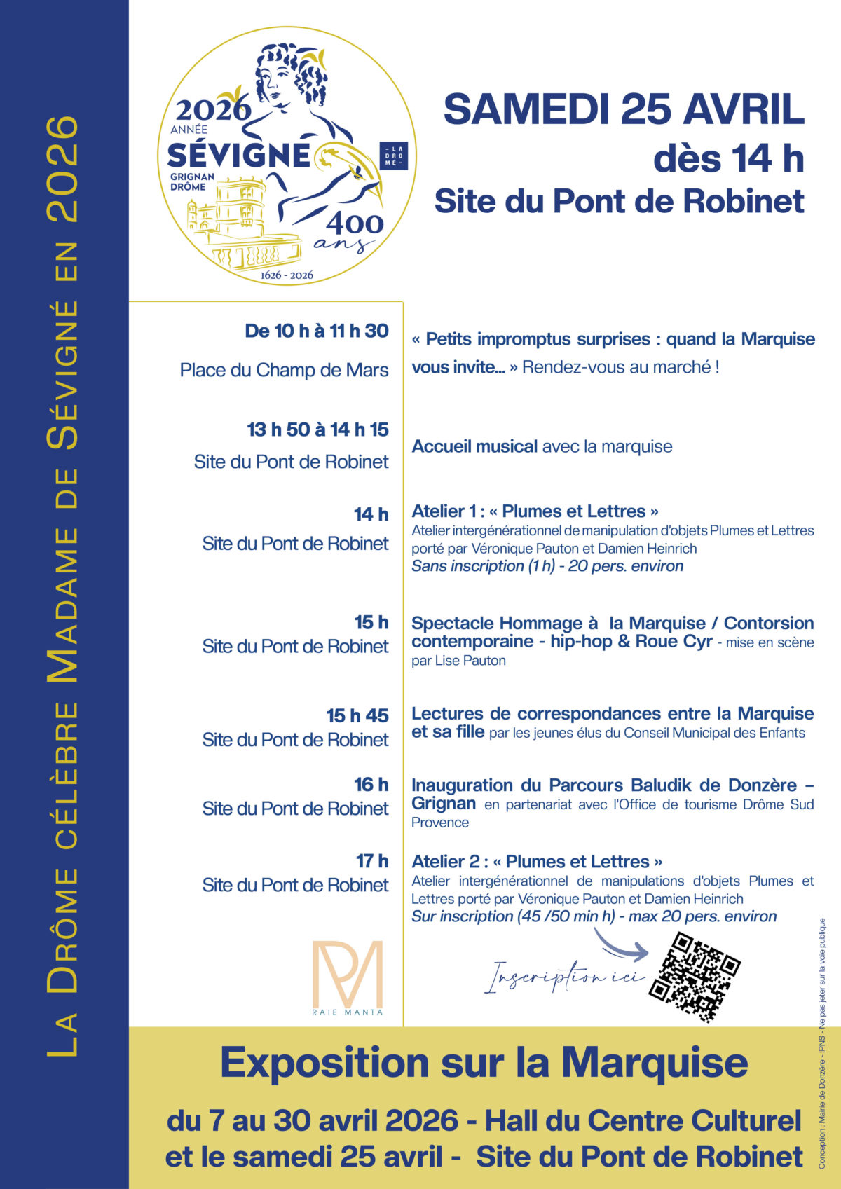 Donzère célèbre les 400 ans de la Marquise de Sévigné le 25 avril