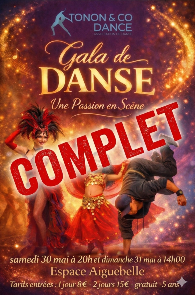 Gala de danse : complet pour les deux représentations - Tonon & Co Dance