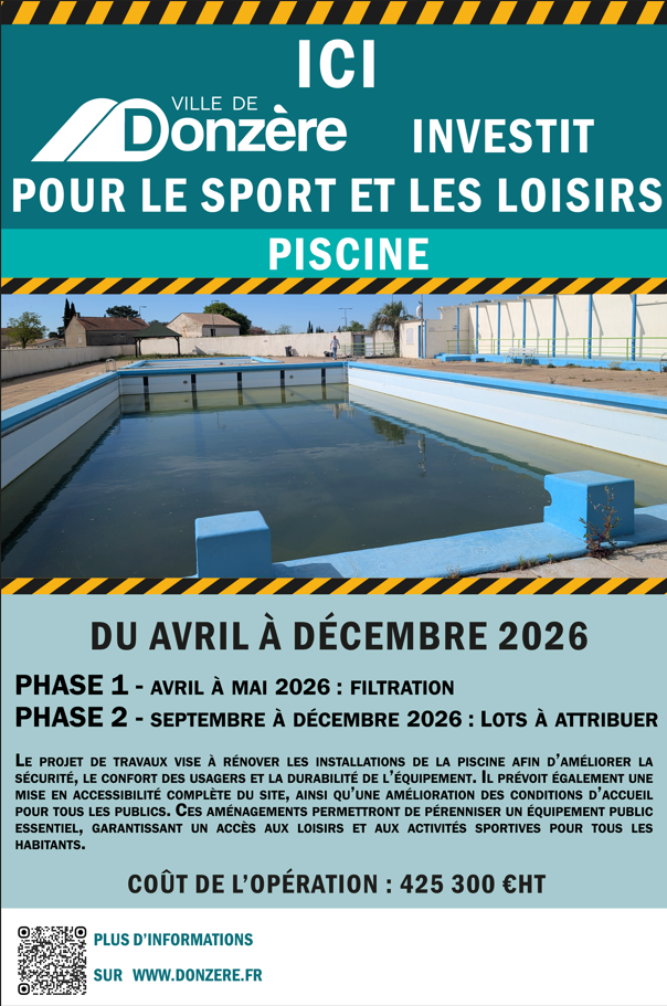 RÉNOVATION DE LA PISCINE MUNICIPALE