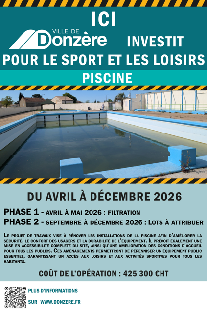RÉNOVATION DE LA PISCINE MUNICIPALE