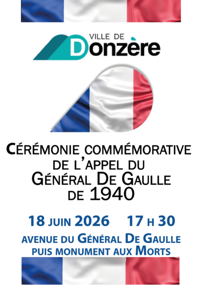 Cérémonie commémorative de l'appel du Général De Gaulle du 118 juin 1940