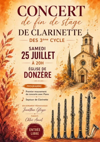 CONCERT DE FIN DE STAGE DE CLARINETTE