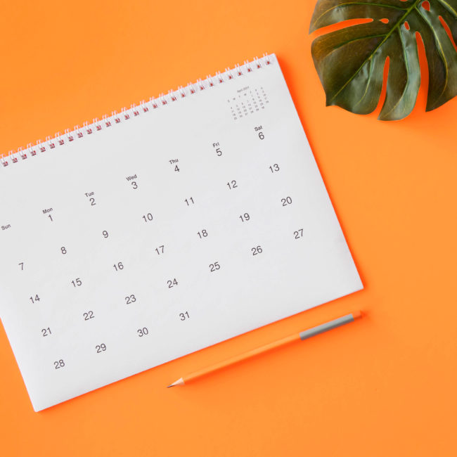 Dates à retenir !