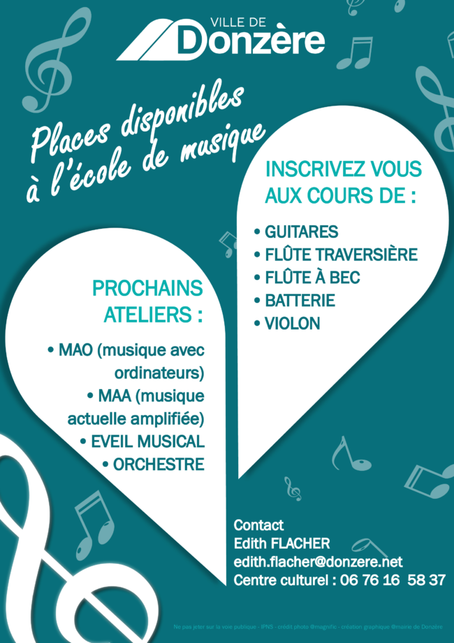 École de musique : des cours d’essai et des places encore disponibles