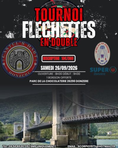 Tournoi de fléchettes en double à Donzère
