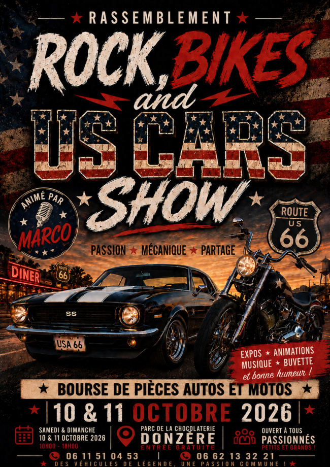 Rock, Bikes & US Cars Show : les véhicules de légende s’exposent à Donzère
