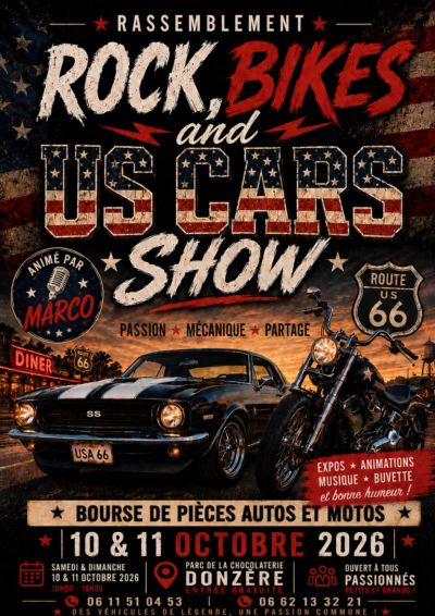 Rock, Bikes & US Cars Show : les véhicules de légende s’exposent à Donzère