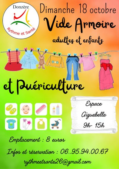Vide-armoire et puériculture à Donzère : rendez-vous le 18 octobre