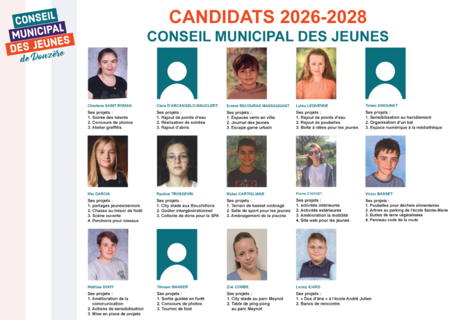 Conseil Municipal des Jeunes : Donzérois(ses) de la 5e à la 1er : à vous de jouer !
