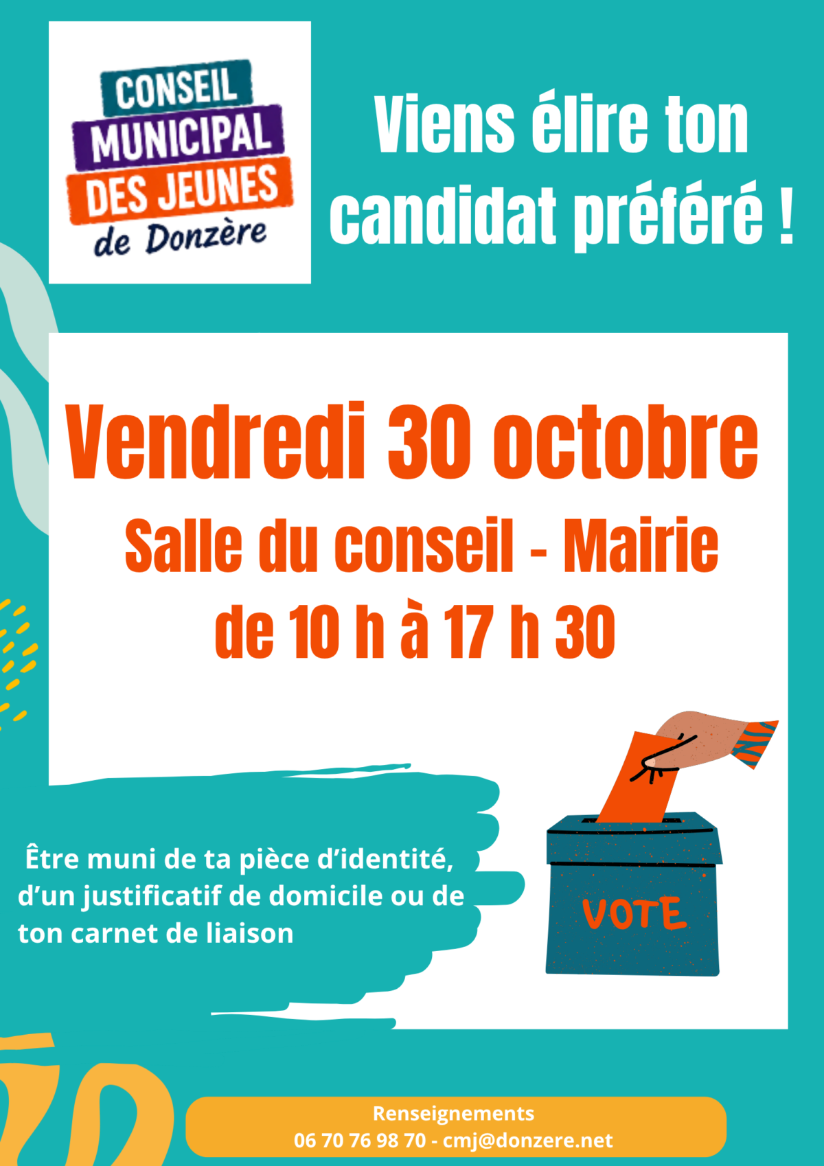 Conseil Municipal des Jeunes : Donzérois(ses) de la 5e à la 1er : à vous de jouer !
