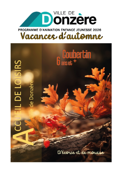 Programme vacances d'octobre +6ans
