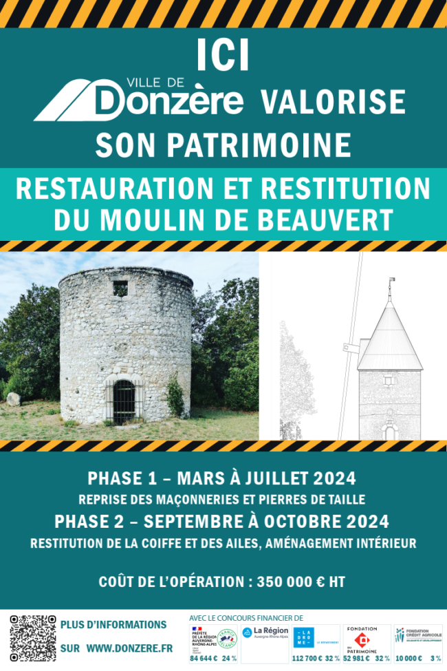 Restauration et restitution du moulin de Beauvert