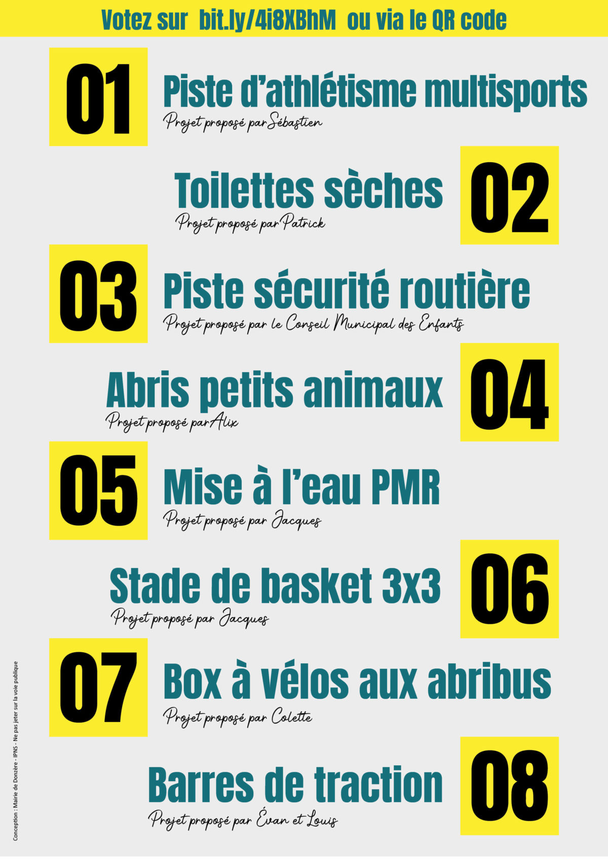 Vote pour les projets du budget participatif de Donzère