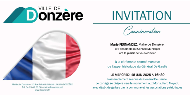 COMMÉMORATION - 18 JUIN