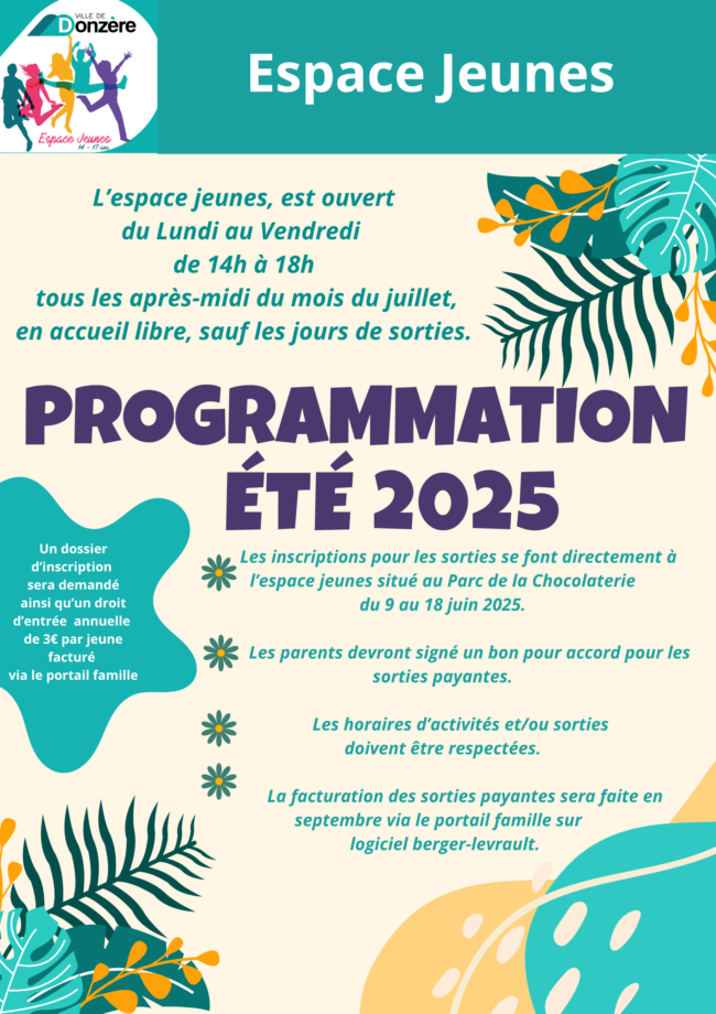 PROGRAMME ESPACE JEUNES 2025