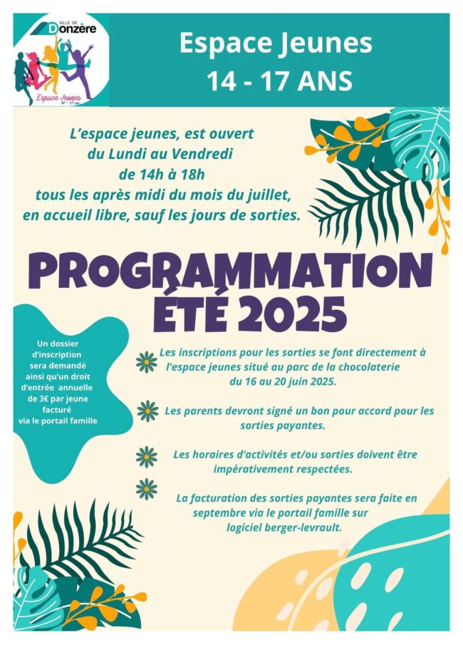 PROGRAMME ESPACE JEUNES 2025
