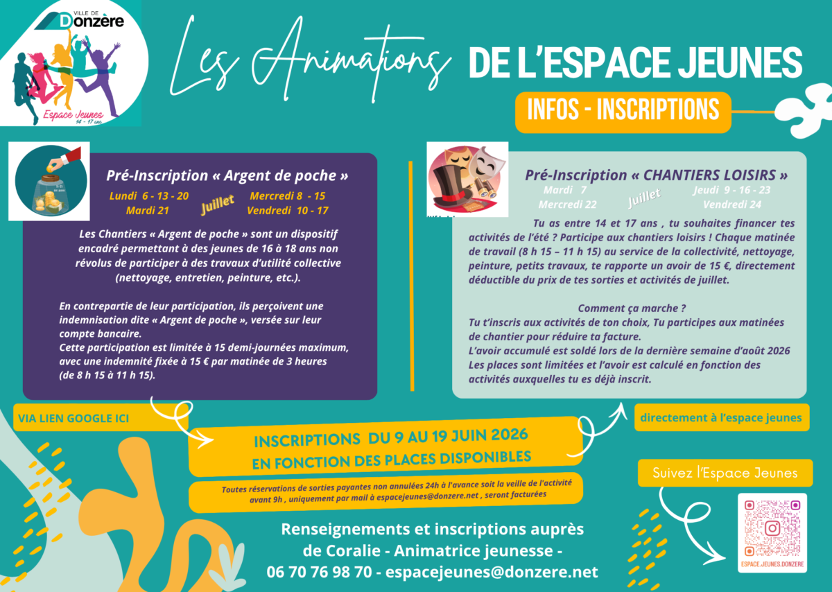Programme été espace jeunes 2